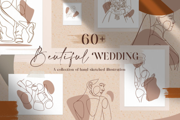 Beautiful Wedding Line Art Abstract: Elevate Your Designs