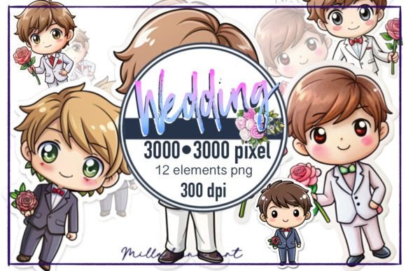 Designing Delightful Moments with Cute Wedding Groom Clipart PNG