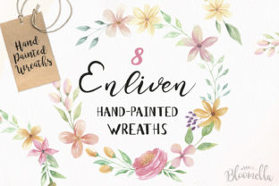 Floral Wreath 8 Clipart: Watercolour Wedding Flowers