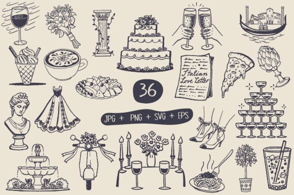 Vintage Wedding IRomantic Italian SVG: A Love Letter to Design