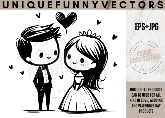Wedding Couple Svg and Stick Vectors 211: A Designer's Guide to Charming Visuals