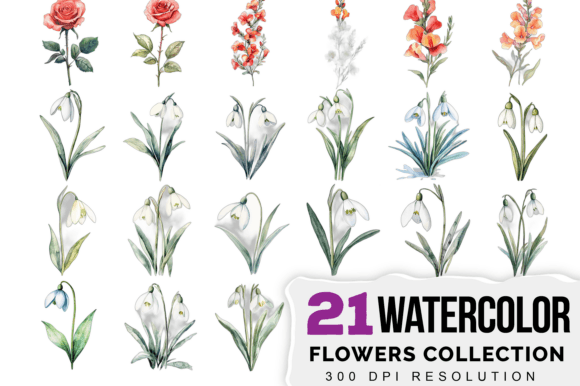 Wedding Watercolor Flower Art Pack: Your Design Shortcut